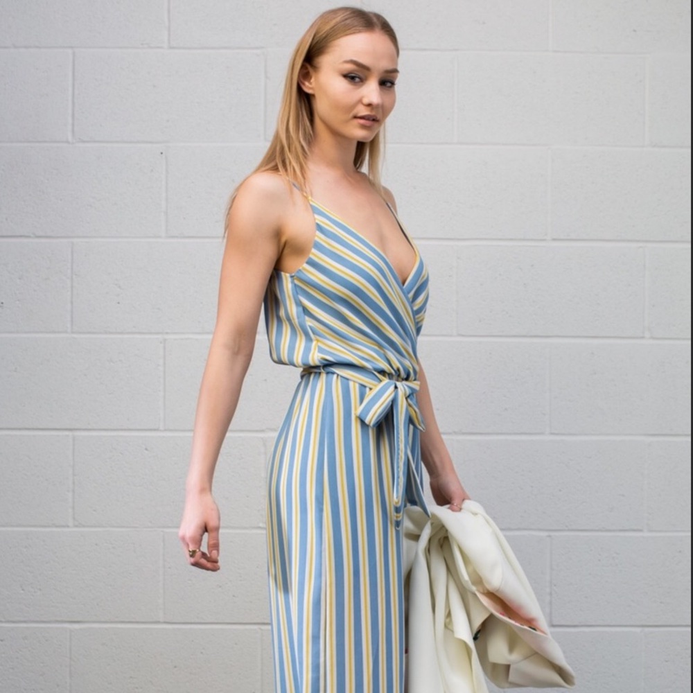 Lemon Blossom Striped Jumpsuit - Picture 8 of 8